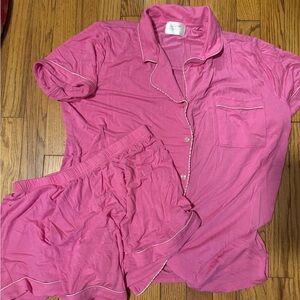 In My Sundays Pink Pajama Short Set